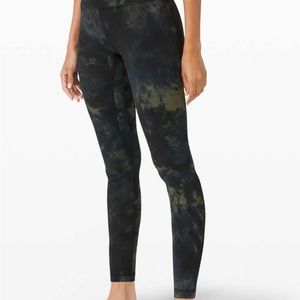 Lululemon Align High-Rise Pant 25" Diamond Dye Graphite Grey Bronze Green size 8